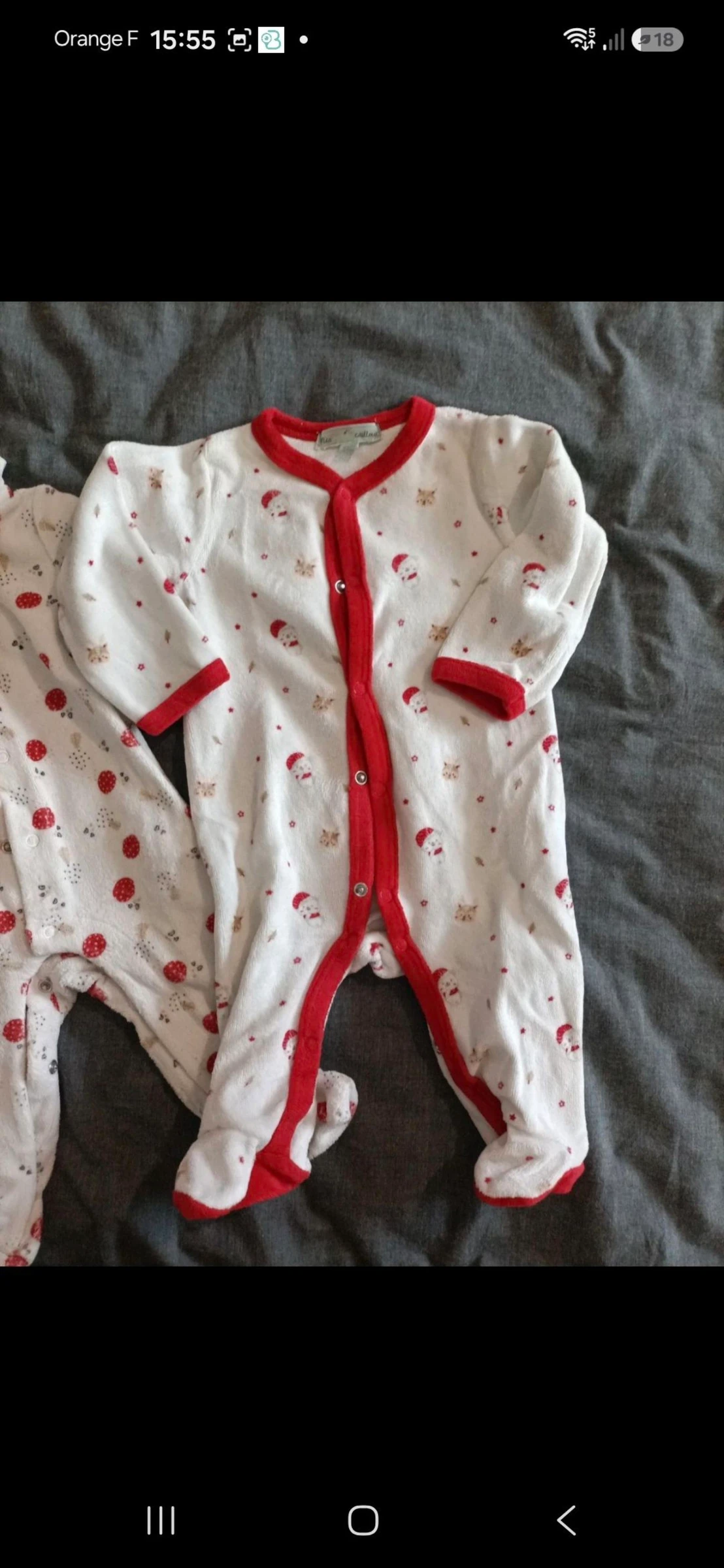 Lote de 2 pijamas de Natal para bebê de 3 meses – photo 2
